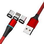 OEM USB Magnetic Data Cable Cotton Braided High Speed Data Transmission