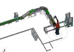 4KW 4 Axes Robotic Bag Palletizer In Fertilizer Production Line