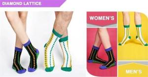 China British wind fancy noble plaid patterned design leisure OEM cotton dress socks for men on sale