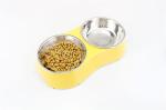 Raised Sus304 Raised Pet Feeder Bowl PFB Double Wall Dog Bowl