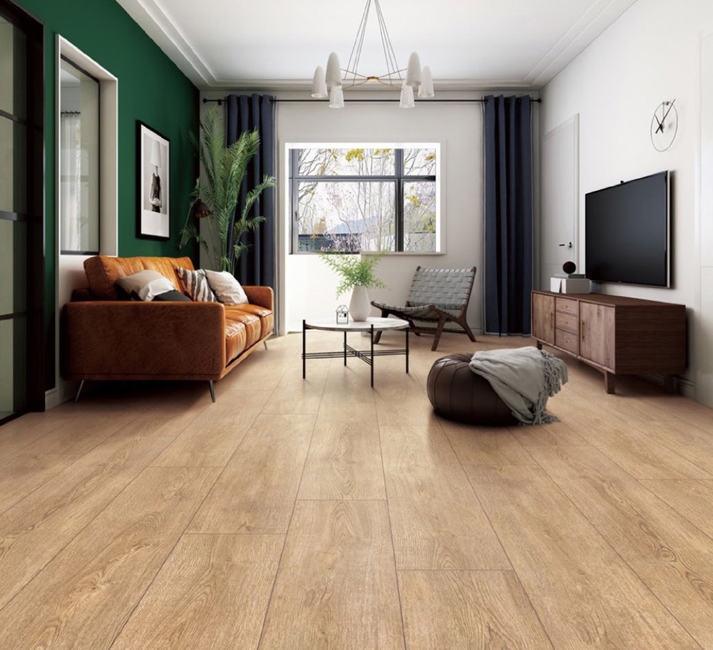 Yellow Gray Floor Tile And Antibacterial 250x1500mm Wooden Porcelain Strips For Living Room And Kitchen