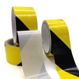 China Single Sided Yellow Black 300um Self Adhesive Hazard Tape on sale