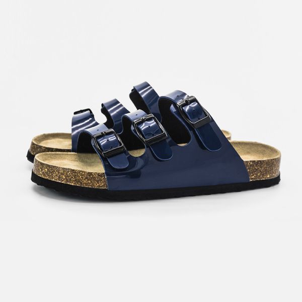 Slip Resistant Three Strap Slide Sandal , 35EU Cork Slide Sandals