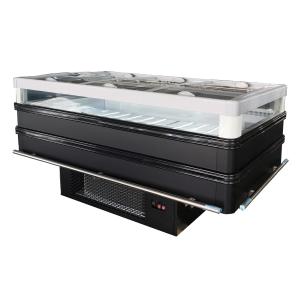 Wholesale Air Cooling Supermarket Island Freezer Dual Temperature For Frozen Food from china suppliers