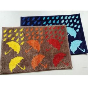 Washable Door Mats Customized Logo Printing 100 Polyester Material