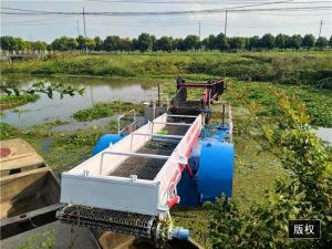 Wholesale 2000m2 1m Automatic Aquatic Weed Harvester Cutting Machine River Cleaning Boat from china suppliers