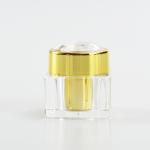 Reusable Cosmetic Packaging Container 10g Gold Eye Cream Acrylic Plastic Jar