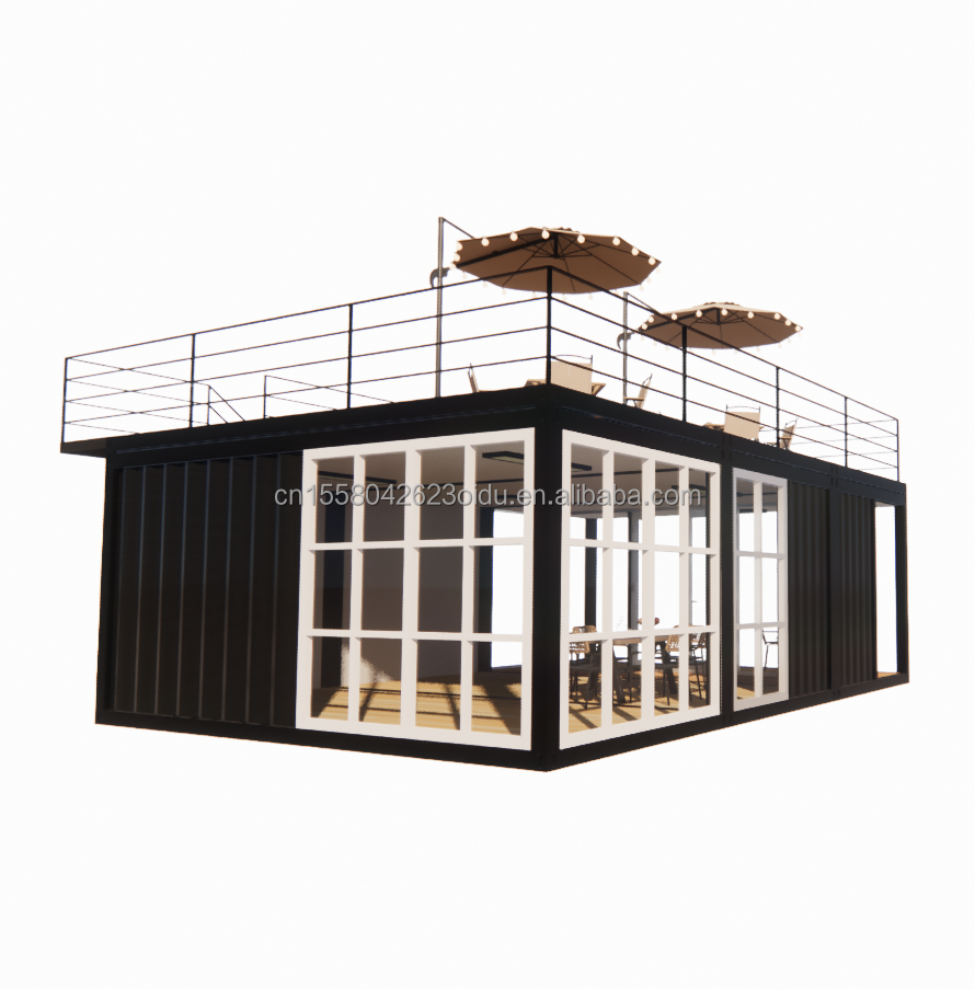 Customized Color Container Bar Coffee Shop with Chinese Design Style and 20 Foot Prefabricated Container