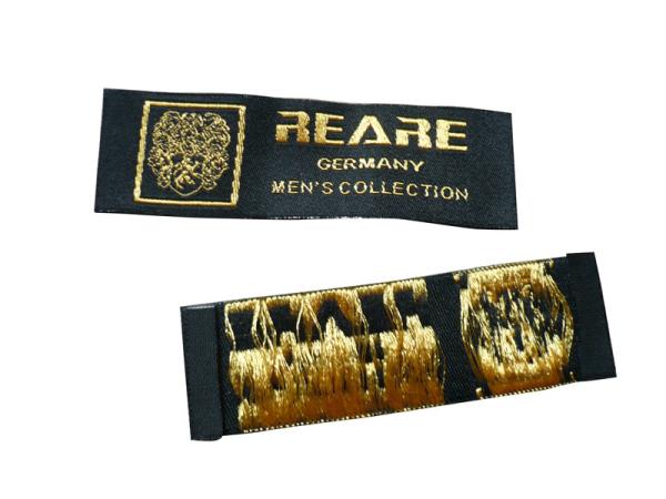 Custom Embroidered Plain Clothing Woven Labels, Name Label For Bags, Shoes, Hats