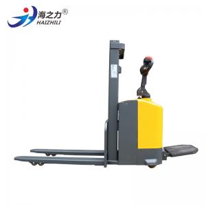 Wholesale Standing Driving Automatic Pallet Stacker With Pedal And 2.2 Kw Hydraulic Pump from china suppliers