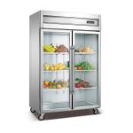 Air Flow System 360W SS Double Door Upright Chiller