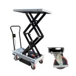 Mobile 250kg Manual Scissor Lift Tables 32.68inx19.69in Max Height 35.83in