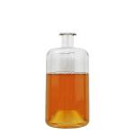 Acceptable Customer's Logo 500ml Clear Brandy Whiskey Empty Wine Bottle with