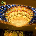 Gold Finish LED Crystal Ceiling Chandelier Ultimate Choice For Restaurant