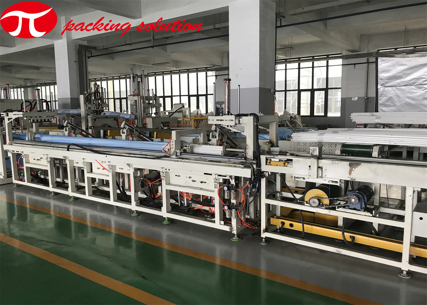 Plastic Film Steel Tube Bagging And Bundling Packing Machine 220V 20mm-80mm Diameter