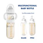 Straight Self Mixing Baby Bottles Formula 240ml Wide Neck Milk Storage Bottles