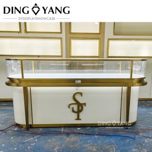 Wholesale Super White Tempered Glass Jewellery Shop Showcase With Low Power Consumption Lights from china suppliers
