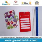 Promotional Plastic Luggage Tag W/Clear Pocket Back for Sport Business