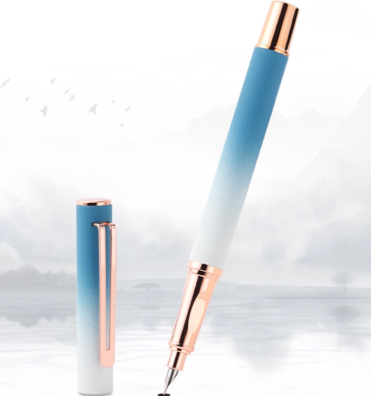 Metal upright pen 0.28 erasable erasing pen.Special color pen Metal pen for students School metal pen