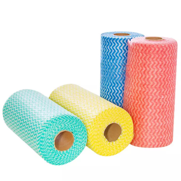 Household Wholesale Dishcloth Fabric Dishcloth Kitchen Paper Towels Roll Non-woven Fabric