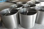 Reverse Bake Flush Rotary Screen Drum Wedge Wire Cylindrical OD450 x 500mm