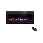 Electric Fireplace Painted Steel Tempered Glass Camino Remote Controlled Yes