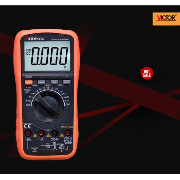 VC97 VICTOR Digital Multimeter LCD Display