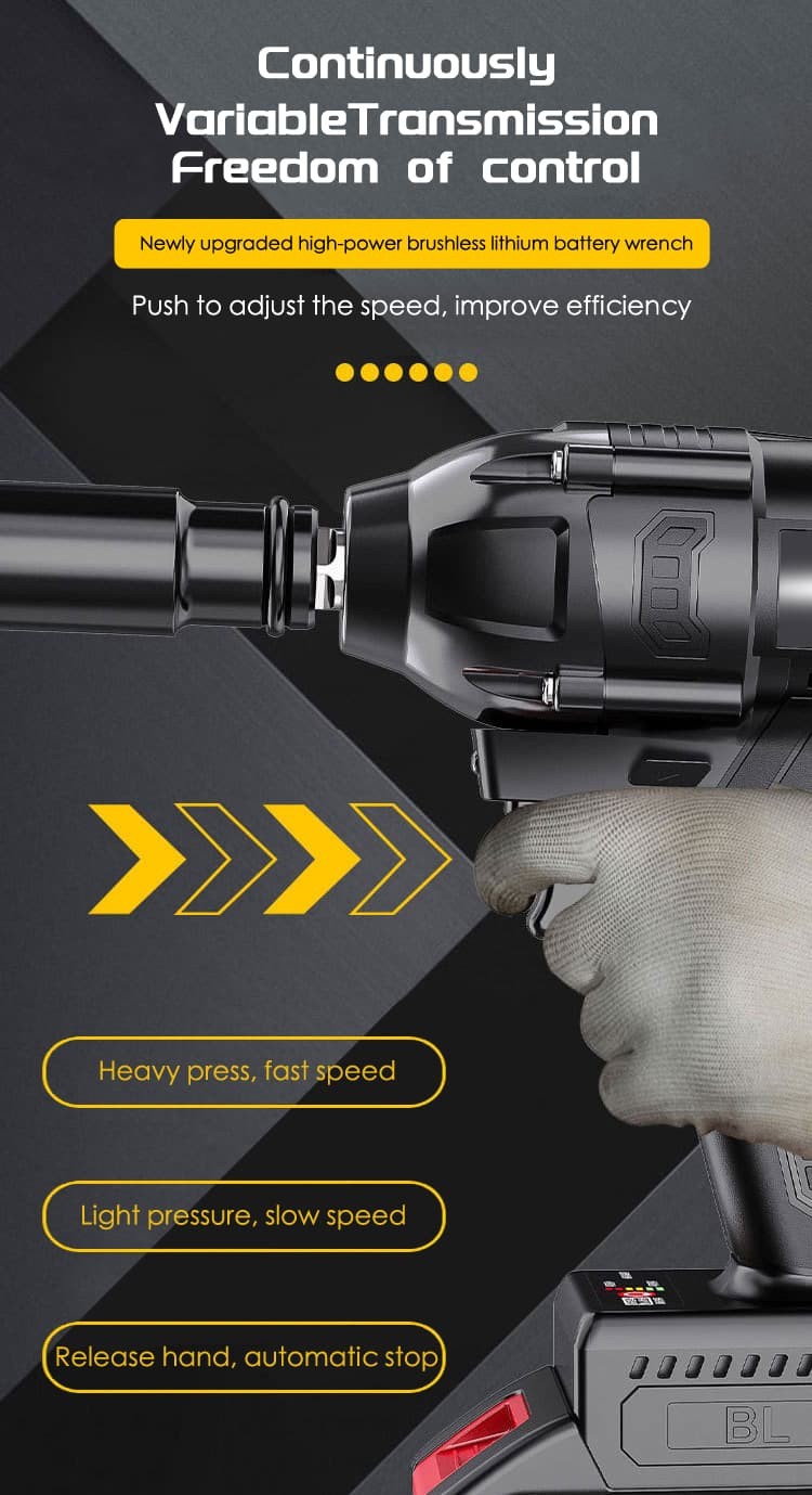 High quality heavy high power cordless electric torque wrenches impact lithium wrench socket set