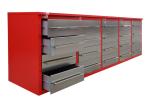 Brown 30 Drawer Tool Box Cart Steel Tool Chest Heavy Duty Metal Tool Cabinet