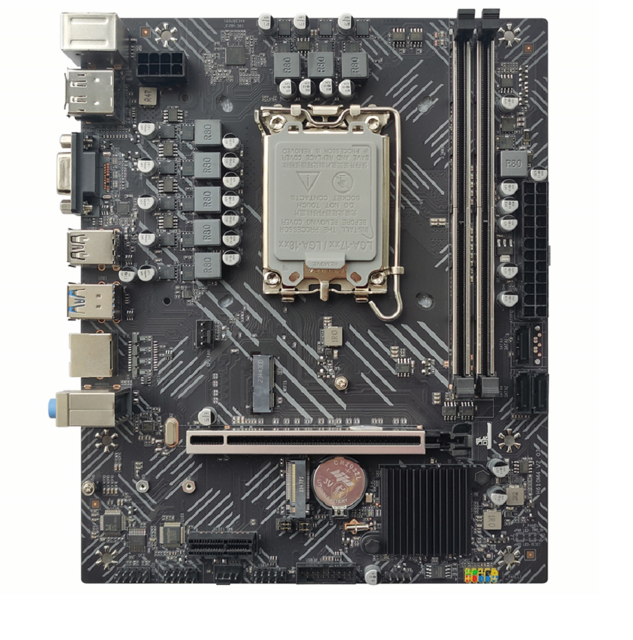 ETEK H610 Micro-ATX motherboard for LGA1700 CPUs DDR4 Dual-Channel PCIe 4.0 x16 Slot DP+HDMI+VGA Optional Outputs