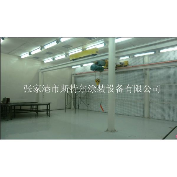 Powder Coating Spray Booth Dust Control 1.8mm Galvanized Sheet Load Bearing