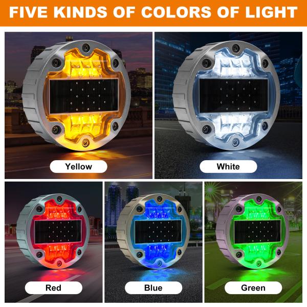 Visibility Solar Powered Road Studs Green Waterproof Road Markers 4.5V LED Light