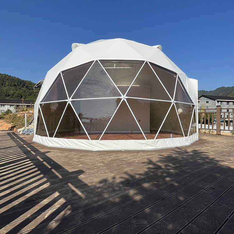 Triangle Window Small Geodesic Dome Tent 6m For Outdoor Hotel