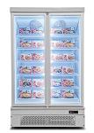 Automatic Rebound Glass Door Commercial Upright Freezer Rapid Cooling
