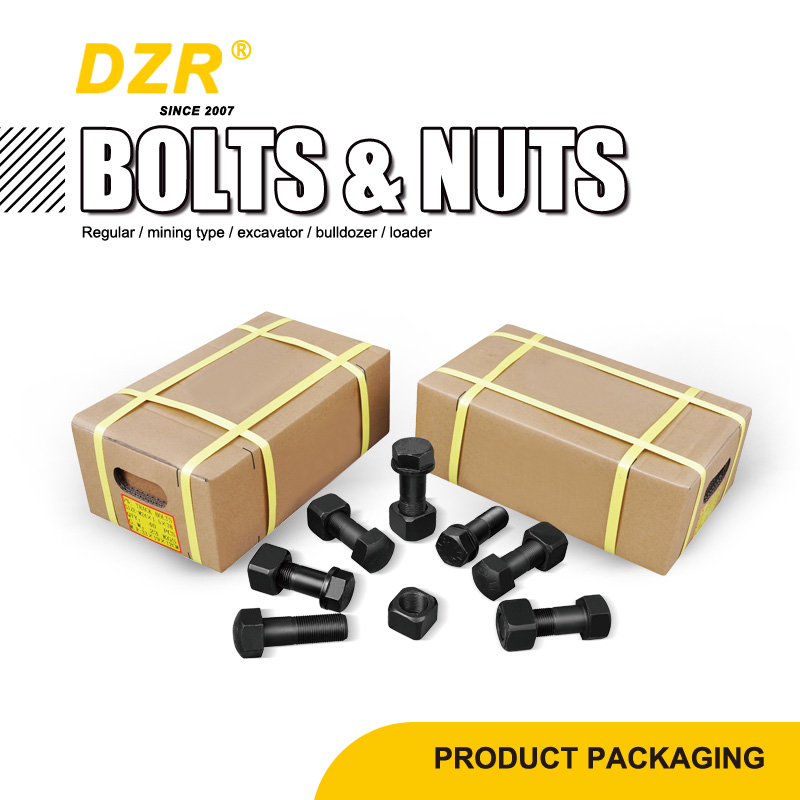 40Cr 12.9 Grade Excavator and Bulldozer Track Shoe Bolt Nut with Smooth Finish