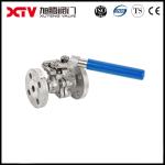 DN15-DN50 CE ISO Ts Stainless Steel Flanged Spring Return Handle 3PC Floating