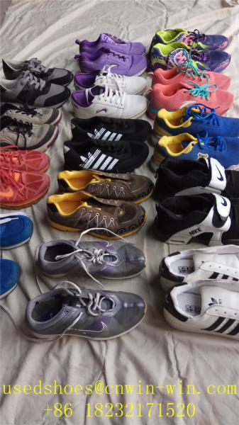 Quality sports shoes，used shoes，old shoes，second hand shoes，used bag，used cloth。 for sale