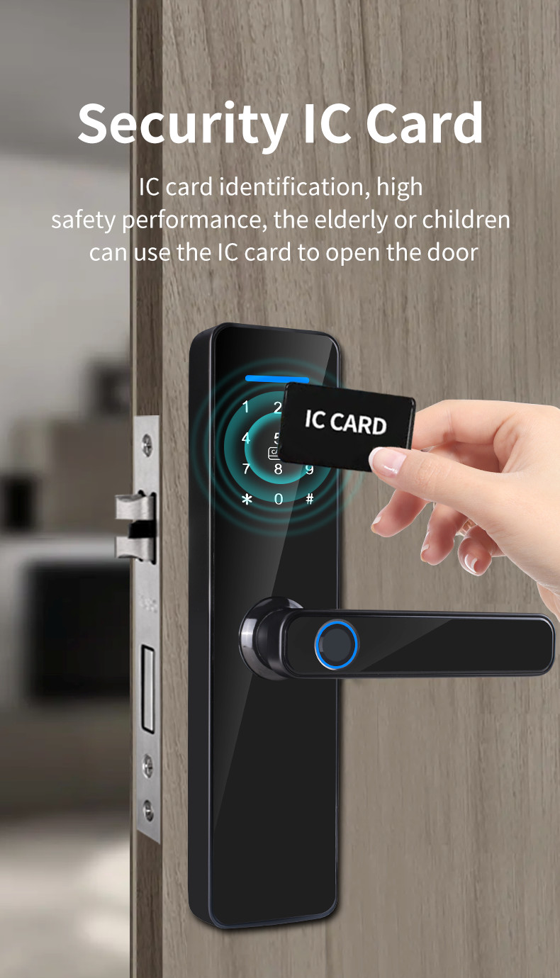 Biometric Fingerprint Wifi Lock Tuya Zigbee TTlock Smart Digital Door lock