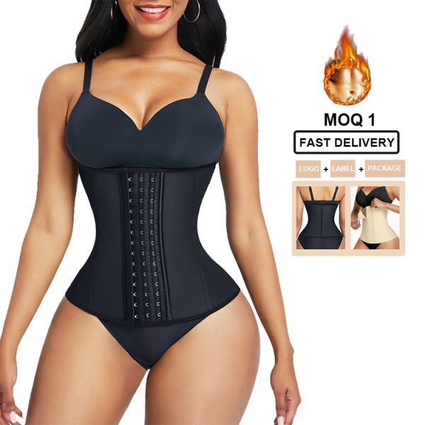 Customizable Steel Bones High Waist Latex Corset Waist Trainer Belt Shaper for Adults