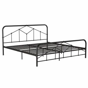 Wholesale Simple King Size Iron Bed Luxury Style Electrostatic Powder Coating from china suppliers