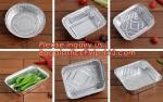 Two Compartments Disposable Aluminum Foil Containers for Takeaway Food Packaging