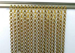 Wholesale Gold Aluminum Decorative Wire Mesh 3m Width Metal Chain Fly Curtain from china suppliers