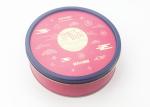 Odorless Round Matte Metallic Cookie Tin Box
