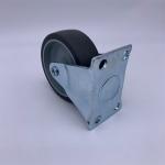 Grey TPR Tread Plain Bearing Rigid Plate Caster 1.5 Inch