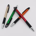 Classic Aluminum Ballpoint Pen Colorful Spray Paint Soft Pen Grip Black Clip