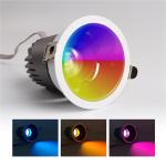 24V RGBW LED Spotlight for Cool Festival Atmosphere in White/Black Housing