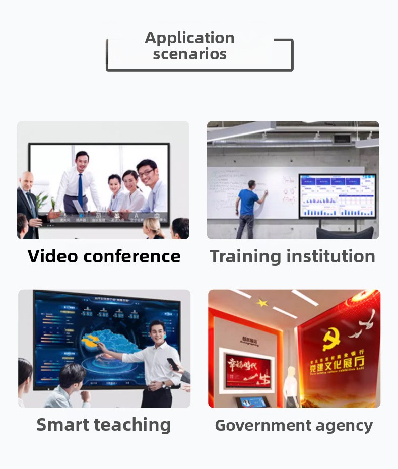 All-In-One Interactive Board for Large Screen Conference Teaching Advertising Smart Touch Multimedia Design
