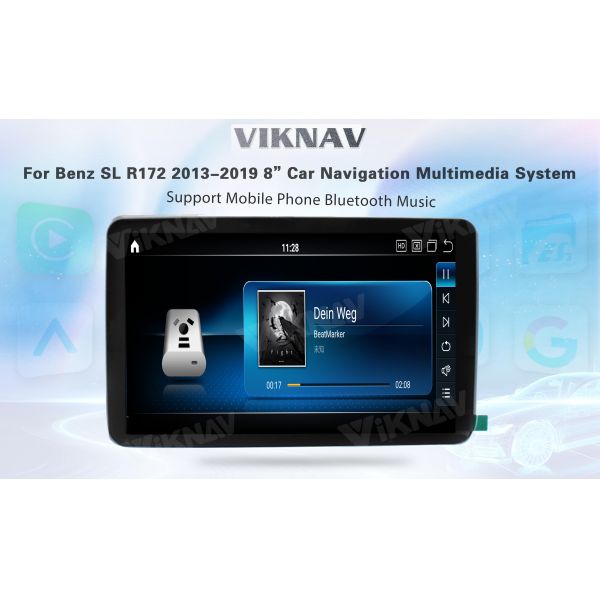 Viknav 8Inch Android Car Radio With Screen Multimedia Player For Mercedes Benz SL SLK SLC R172 2013-2019 GPS 2Din NTG5.0