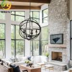 E12 Retro Industrial Single Globe Pendant 4 / 6 / 8 Lights