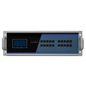Redundant Power Supported 88 Ports 3.5 U Fiber KVM Transmitter and Receiver Node